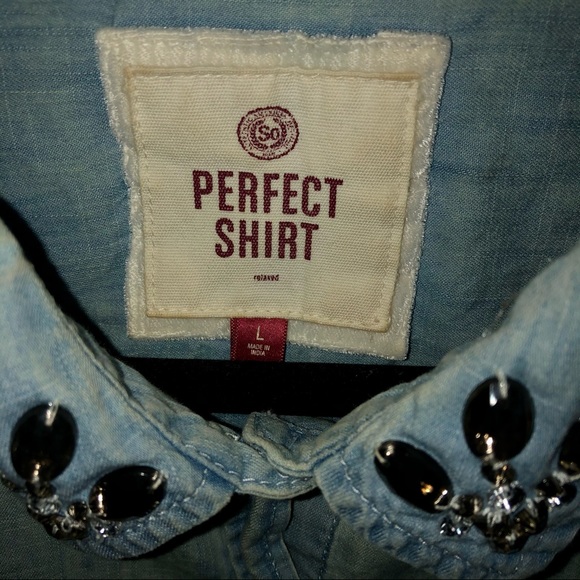 SO Cowgirl Sparkle Denim Shirt - Picture 5 of 5